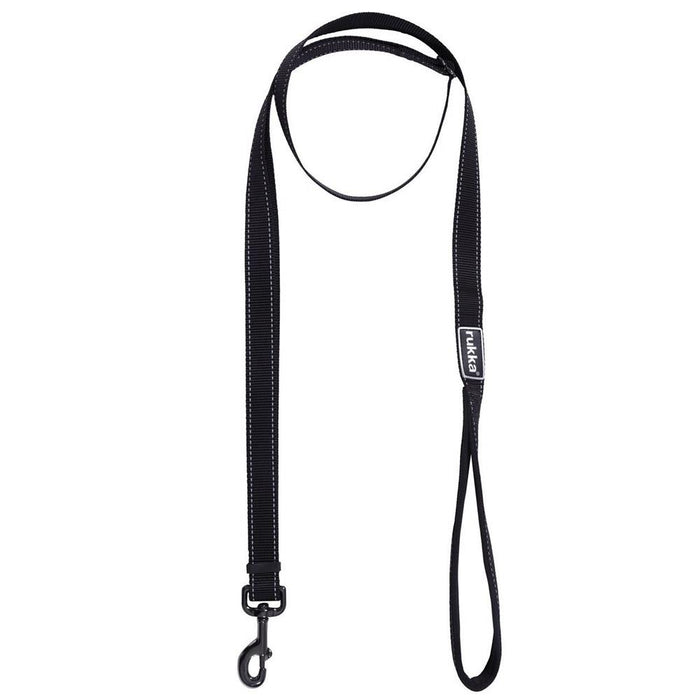 Rukka Pets Rukka Pets Pets Bliss Adjustable Reflective Padded Handle Dog Leash Black – Premium Dog Accessory UK – premium dog gear for UK pets – size 200cmx20mm(m)