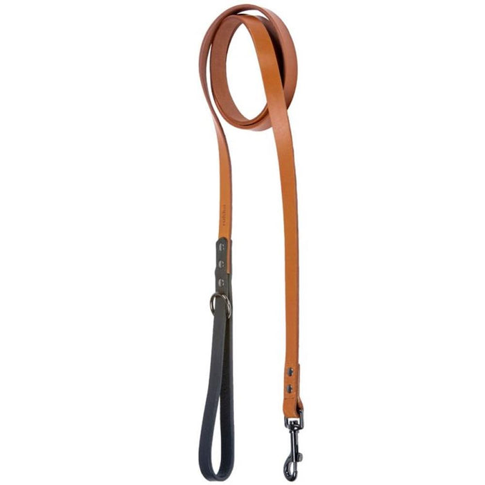 Rukka Pets Rukka Pets Pets Dual Cognac Leather Dog Lead – Premium Dog Accessory UK – premium dog gear for UK pets – size 180cmx10mm(s)