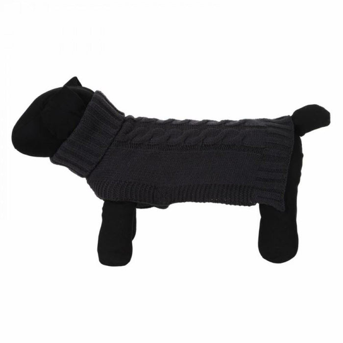 Pull en laine de luxe pour chien Rukka Pets, très chaud et confortable, gris 