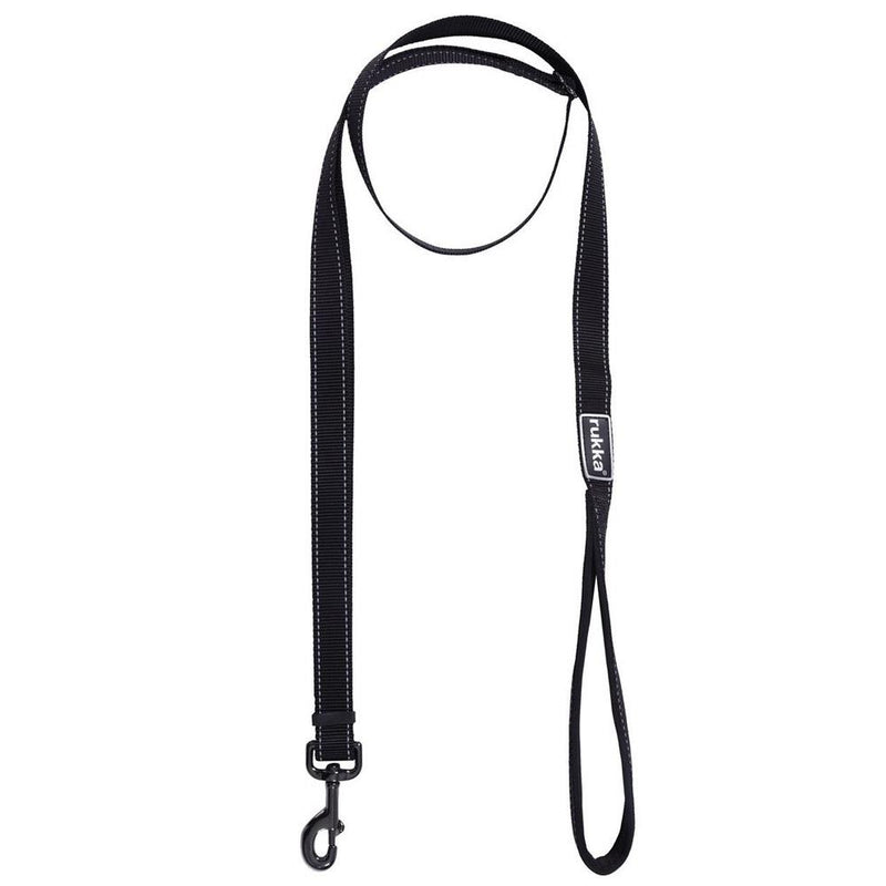 Rukka Pets Rukka Pets Pets Bliss Adjustable Reflective Padded Handle Dog Leash Black – Premium Dog Accessory UK – premium dog gear for UK pets – size 200cmx20mm(m)