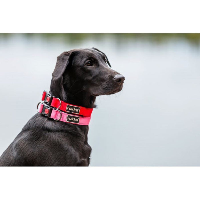 Collier pour chien réglable et durable Bliss de Rukka Pets rouge