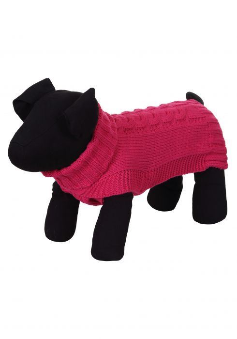 Rukka Haustiere Wooly Luxus stricken extra warm bequem Hund Jumper Pink