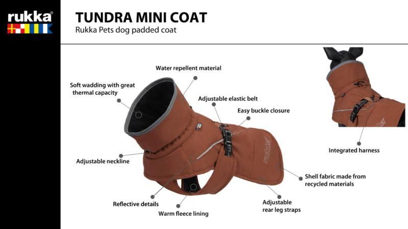 Rukka Pets Tundra Mini Coat Tile Red