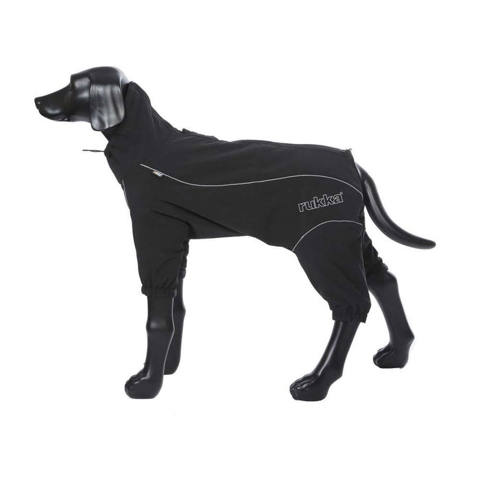 Combinaison thermique d'hiver coupe-vent pour chien Rukka Pets, noire 
