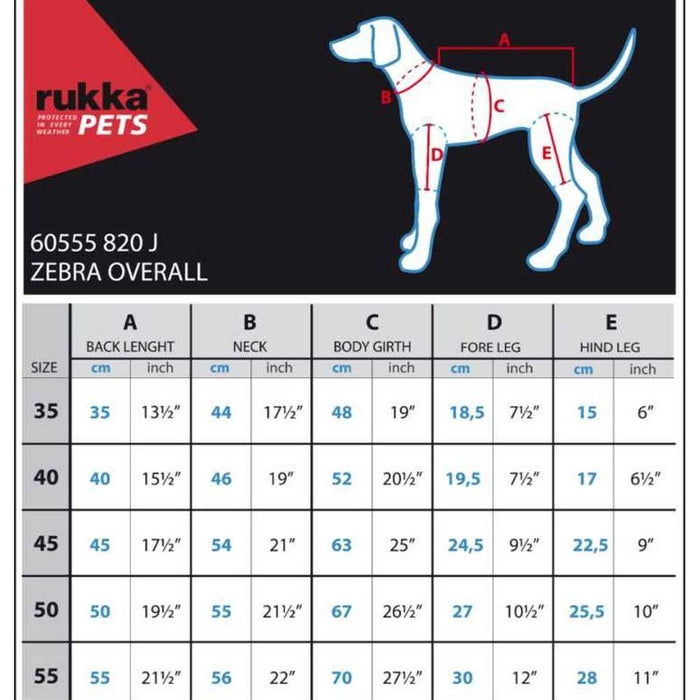 Combinaison zèbre Rukka Pets 