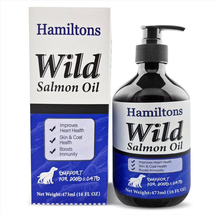 Hamiltons Premium Wild Salmon Oil for Dogs & Cats