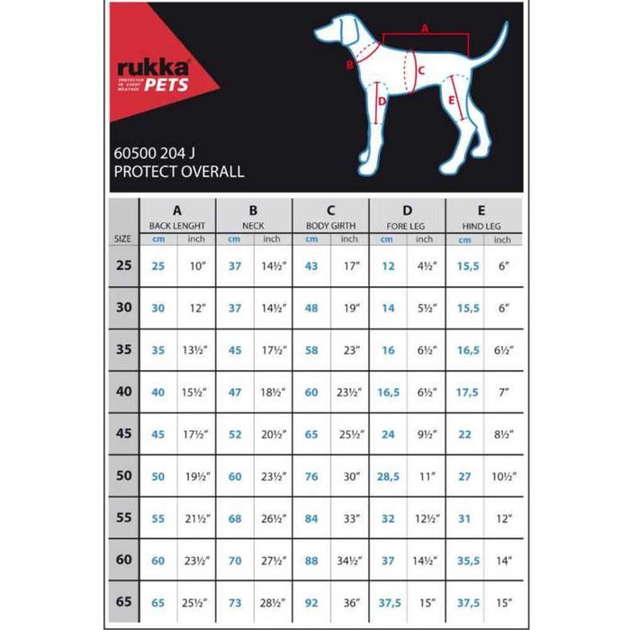 Combinaison de protection pour chien noire Rukka Pets 