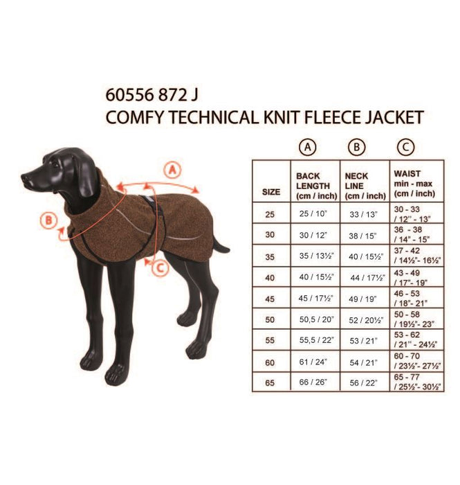 Rukka Pets Comfy Knit Warm Breathable Adventure Dog Jacket Brown