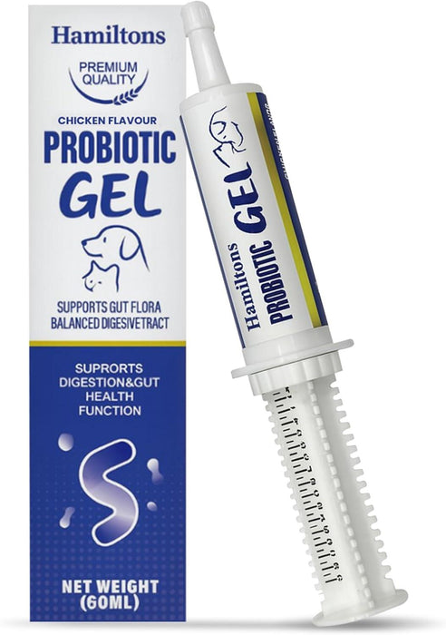 Hamiltons Probiotic Paste Gel for Dogs and Cats Chicken Flavour 60ml