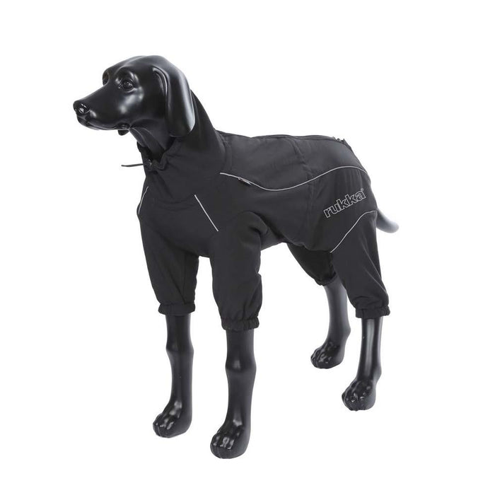 Combinaison thermique d'hiver coupe-vent pour chien Rukka Pets, noire 