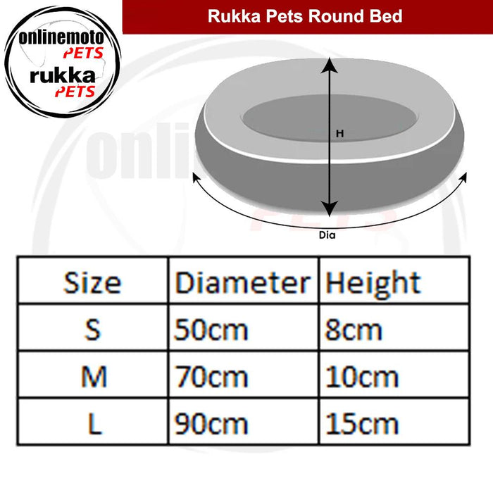 Rukka Pets Round Melange Fabric Beige Dog Bed