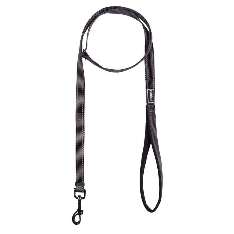 Rukka Pets Rukka Pets Pets Bliss Adjustable Reflective Padded Handle Dog Leash Smoke – Premium Dog Accessory UK – premium dog gear for UK pets – size 200cmx10mm(s)