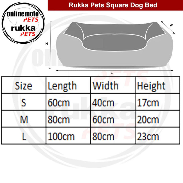 Rukka Pets Square Melange Fabric Beige Dog Bed