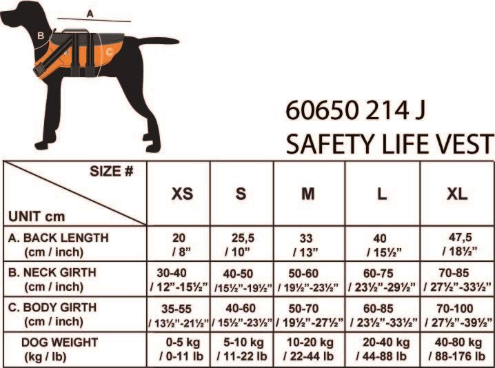 Rukka Pets Safety Lightweight Durable Dog Life Vest Orange