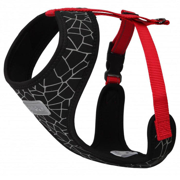 Rukka Pets Cube Mini Black Red Comfy Dog Harness