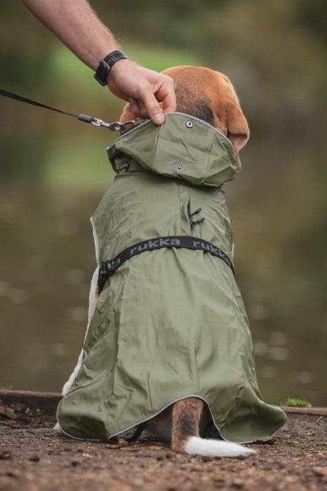 Rukka Pets Dog Streamy Eco Raincoat Olive