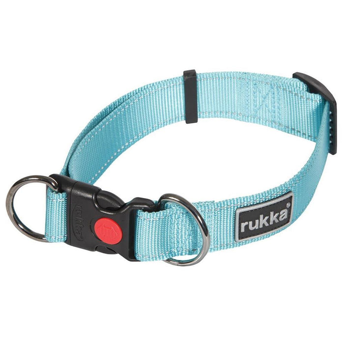 Rukka Pets Bliss Adjustable D Ring Safety Lock Dog Collar Turquoise