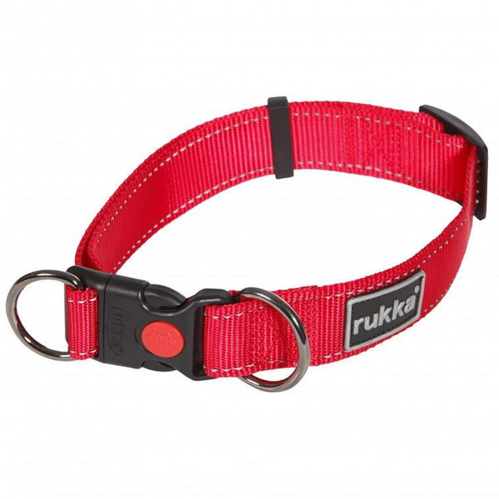 Rukka Pets Bliss Durable Adjustable Red Dog Collar
