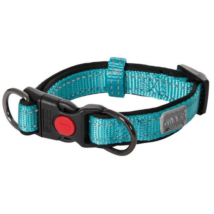 Rukka Pets Solid Adjustable Turquoise Dog Collar