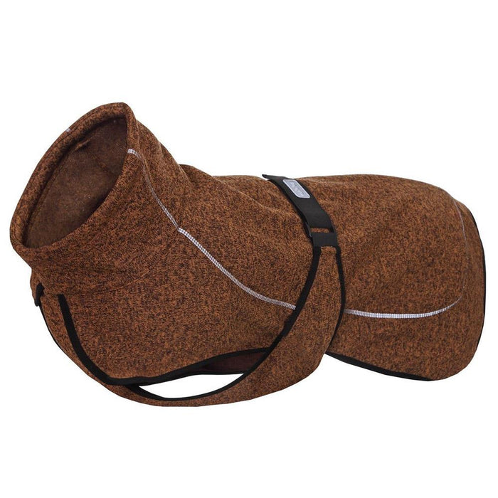 Rukka Pets Comfy Knit Warm Breathable Adventure Dog Jacket Brown